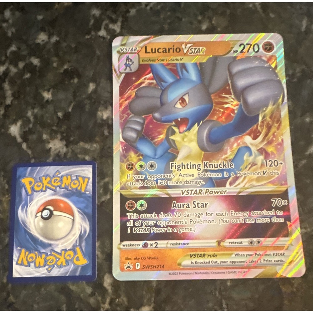 Pokemon Lucario VSTAR SWSH214 Jumbo Oversized Holo Promo EN 270 HP